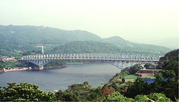 長島に架かっている黒之瀬戸大橋