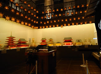山鹿灯籠の展示