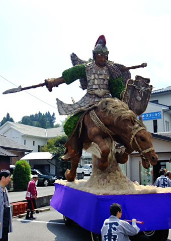 2009年 八朔祭 大造り物 で金賞だった【 武将と馬 】