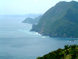 蒲江地区にある「たかひら展望公園」からの元猿湾のすばらしい景色