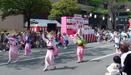 しまばら不知火連どんたく隊(普賢岳噴火災害を機に徳島との交流により始まった島原市の阿波踊り)