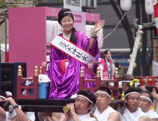 神輿発祥の地宇佐どんたく隊(ミス大神社女)