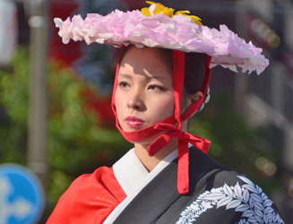 栄奈美会の和装花笠の衣装