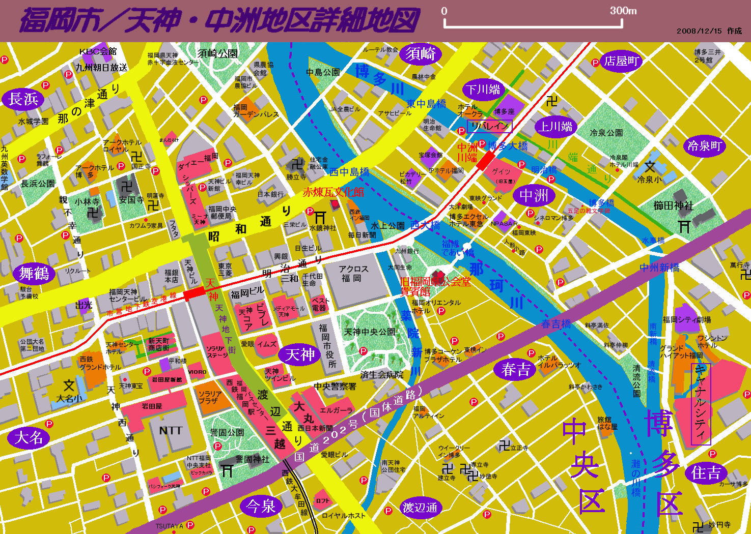 tenjin/nakasu Area Map