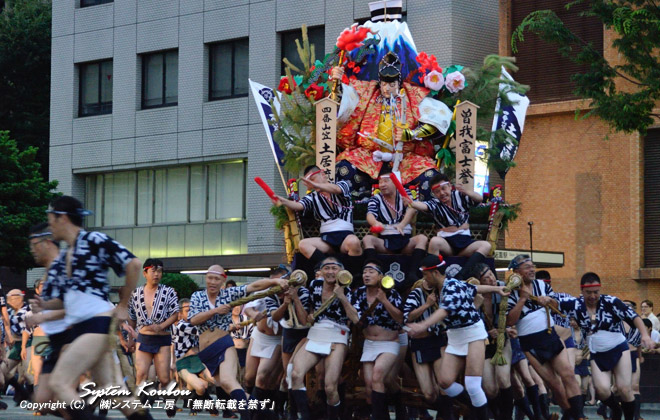 四番山笠 土居流(舁山)【曾我富士誉(そがふじのほまれ)】