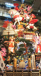 十五番山笠 ソラリア 見送り(呑取名槍日本号:のみとるめいそうにほんごう)人形師 置鮎正弘