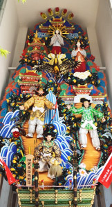 十八番山笠 櫛田神社 見送り(神武東征熊野譚:じんむとうせいくまのたん)人形師 田中勇