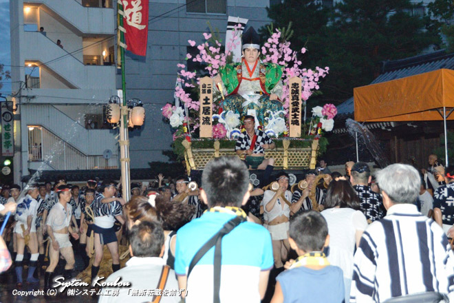 二番山笠 土居流 人形は会津松平藩九代目の藩主 松平容保