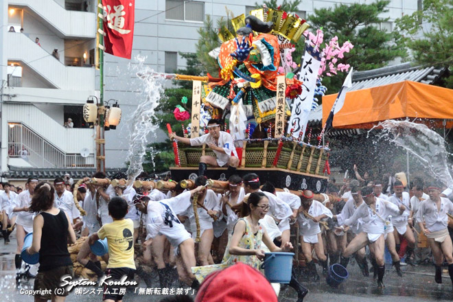 七番山笠 千代流 人形は戦国時代の傾奇者 前田慶次郎利益