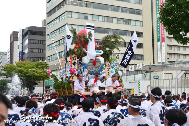 四番山笠(舁き山) 中洲流 見送り