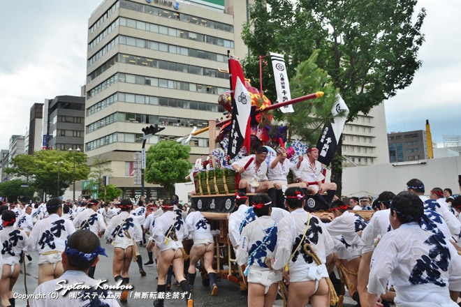 六番山笠(舁き山) 千代流 見送り