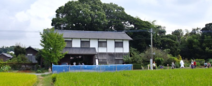 日本洋画壇の重鎮であった 中村研一・琢二兄弟生家美術館と樹齢約500年の大楠