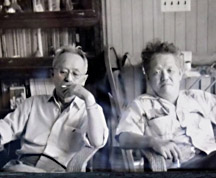 左:中村琢二 右:中村研一 の兄弟画泊