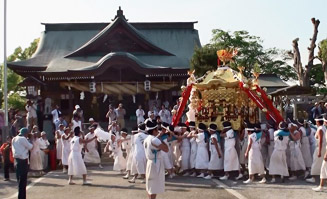 風治八幡宮に神輿(みこし)帰還 【16:47 頃】